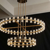 Wine-Glass 2-Tier Round Chandelier 60",108-Lights