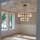 2-Tier Wine-Glass Round Chandelier 60",108-Lights
