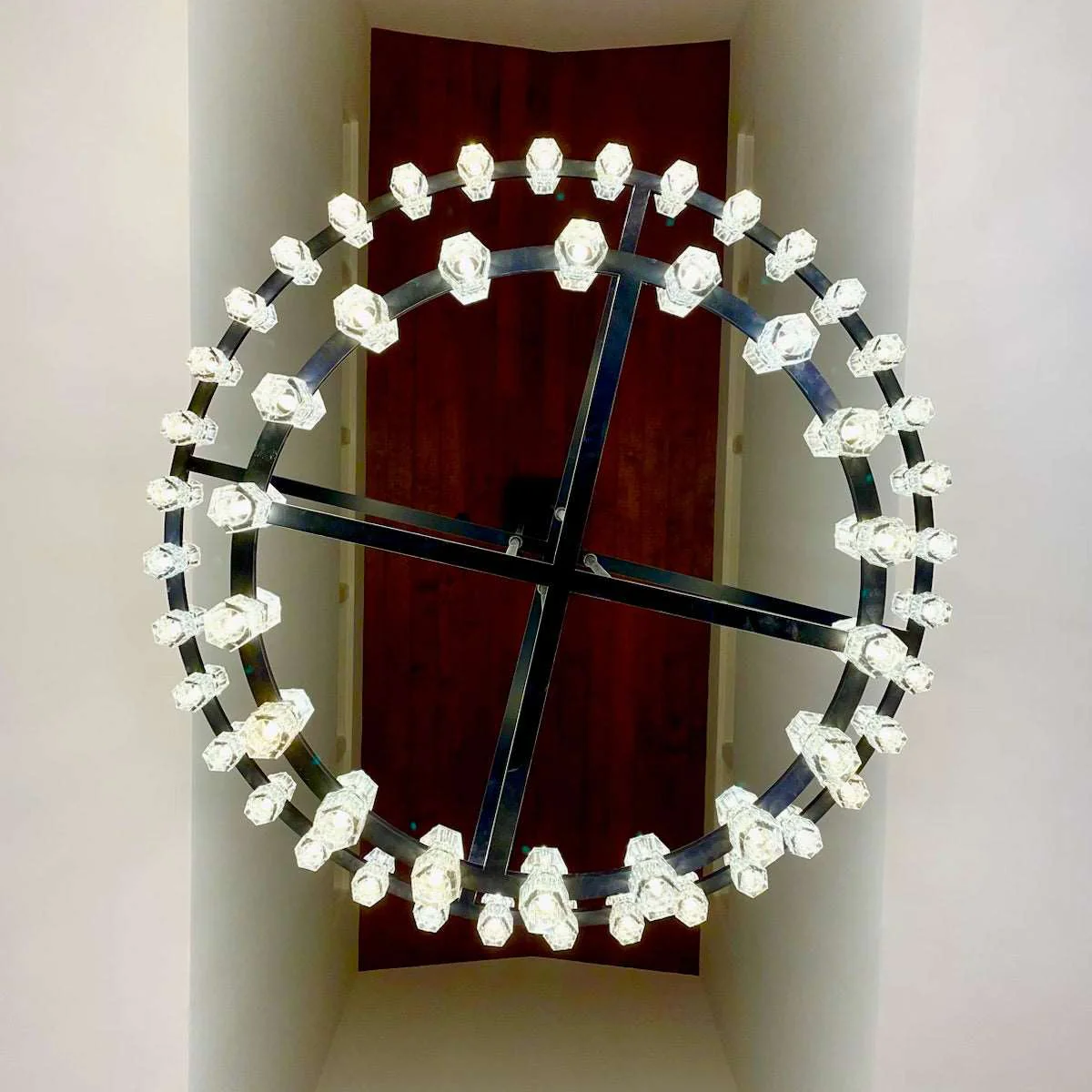 2-Tier Wine-Glass Round Chandelier 60",108-Lights