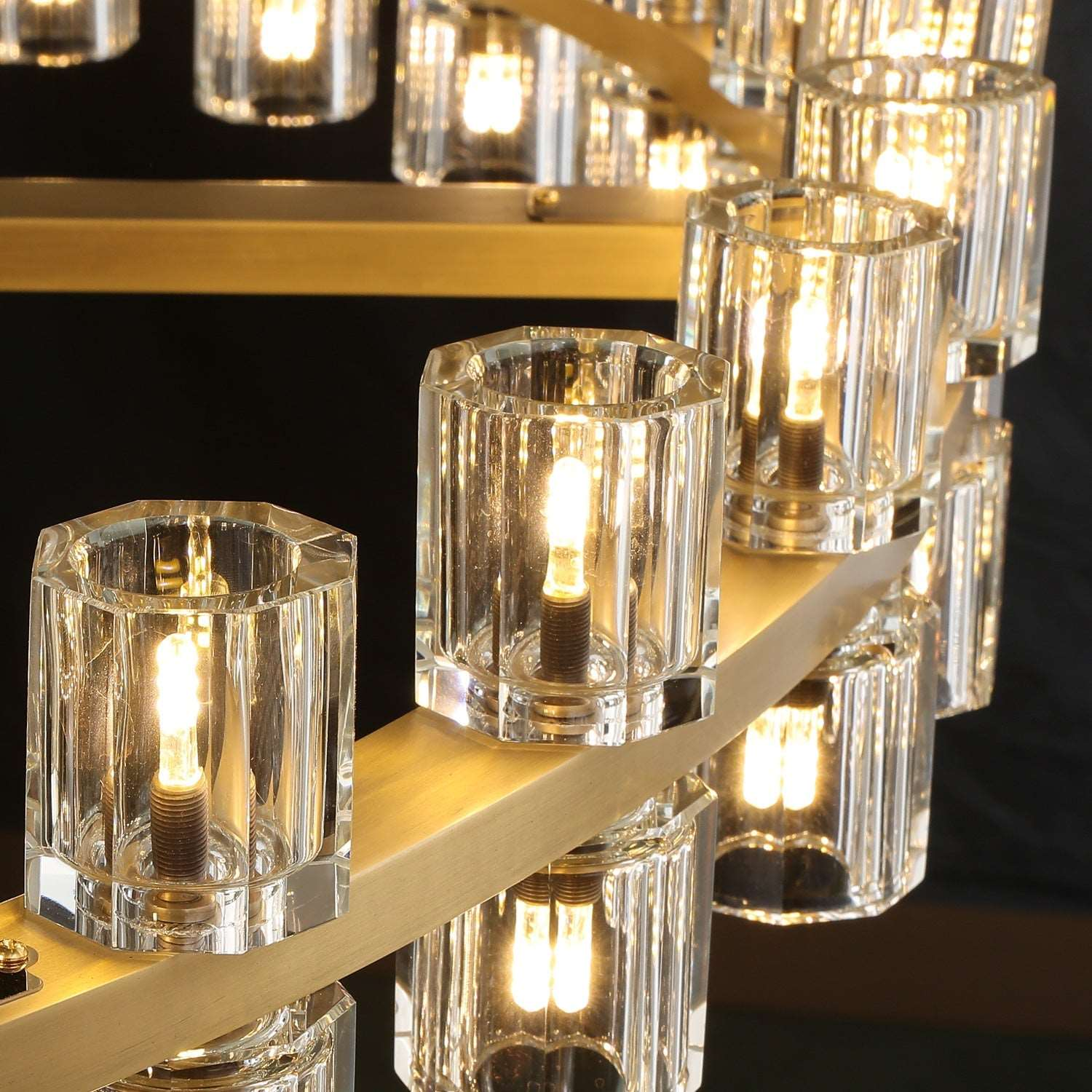 2-Tier Wine-Glass Round Chandelier 60",108-Lights
