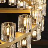 2-Tier Wine-Glass Round Chandelier 60",108-Lights