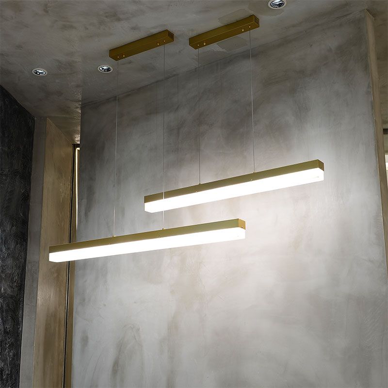 Alabaster Simple Linear Kitchen Island Chandelier - thebelacan
