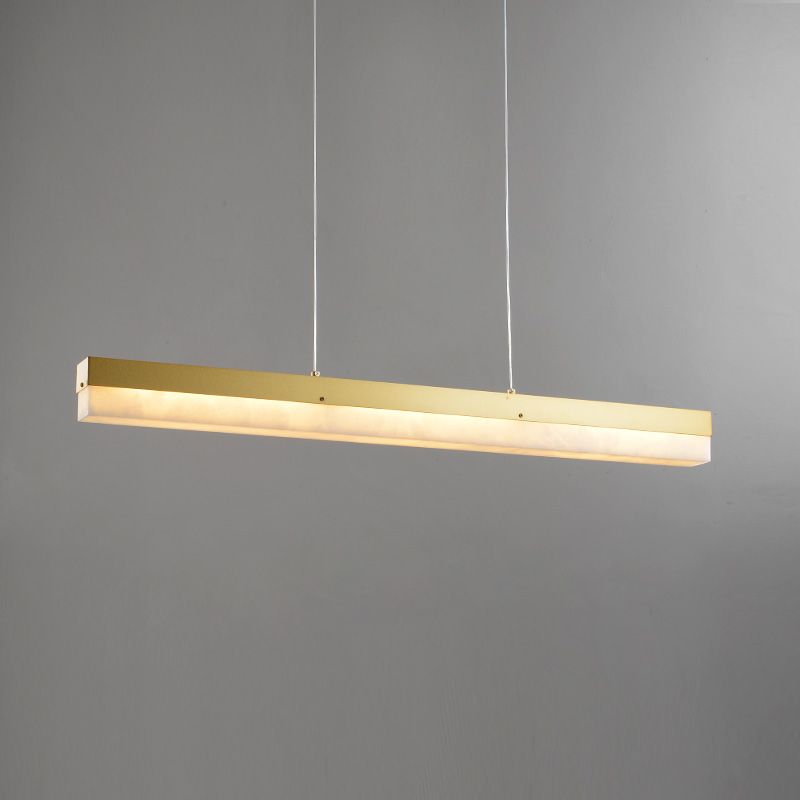 Alabaster Simple Linear Kitchen Island Chandelier - thebelacan