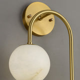 Alabaster Glo Modern Wall Sconce In Bedroom - thebelacan
