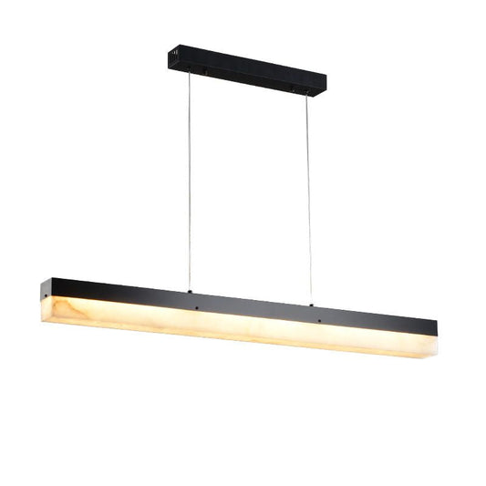 Alabaster Simple Linear Kitchen Island Chandelier - thebelacan