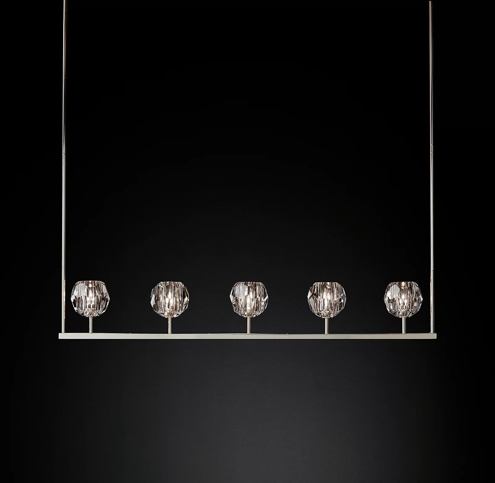 BOUBLE Crystal Ball Linear Chandelier 48"