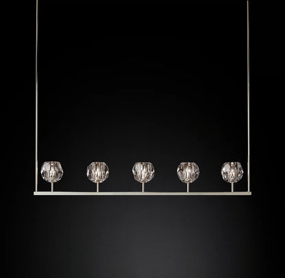 BOUBLE Crystal Ball Linear Chandelier 48"