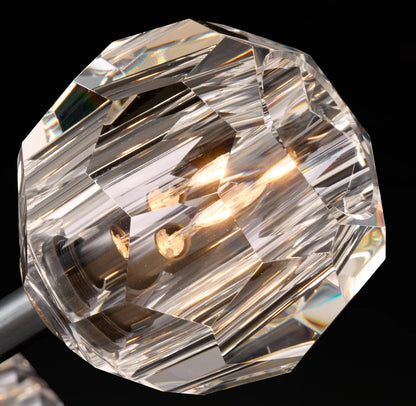 BOUBLE Crystal Ball Linear Chandelier 48"