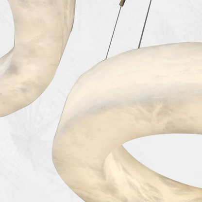 Culoud Real Alabaster Ring Chandelier
