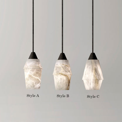 Tobey Alabaster Pendant Lighting, Interior Hanging Chandelier