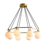 Alabaster Modern Round Ball Chandelier
