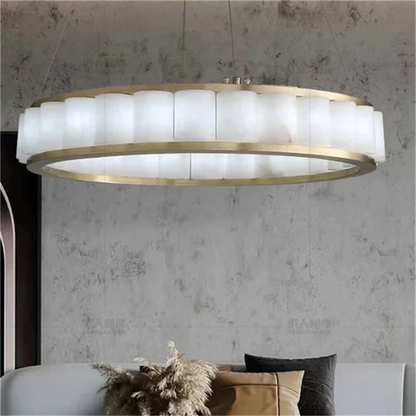 Culoud Alabaster Circle Round Pendent Light