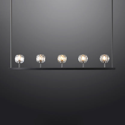 BOUBLE Crystal Ball Linear Chandelier 48"