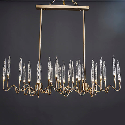 Brass Glass  chandelier Celling light