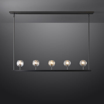 BOUBLE Crystal Ball Linear Chandelier 48"