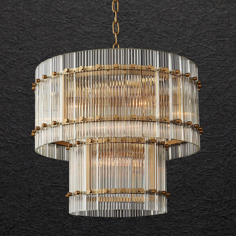 Sammi 2-Tier Round Glass Chandelier