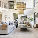 Sammi 2-Tier Round Glass Chandelier