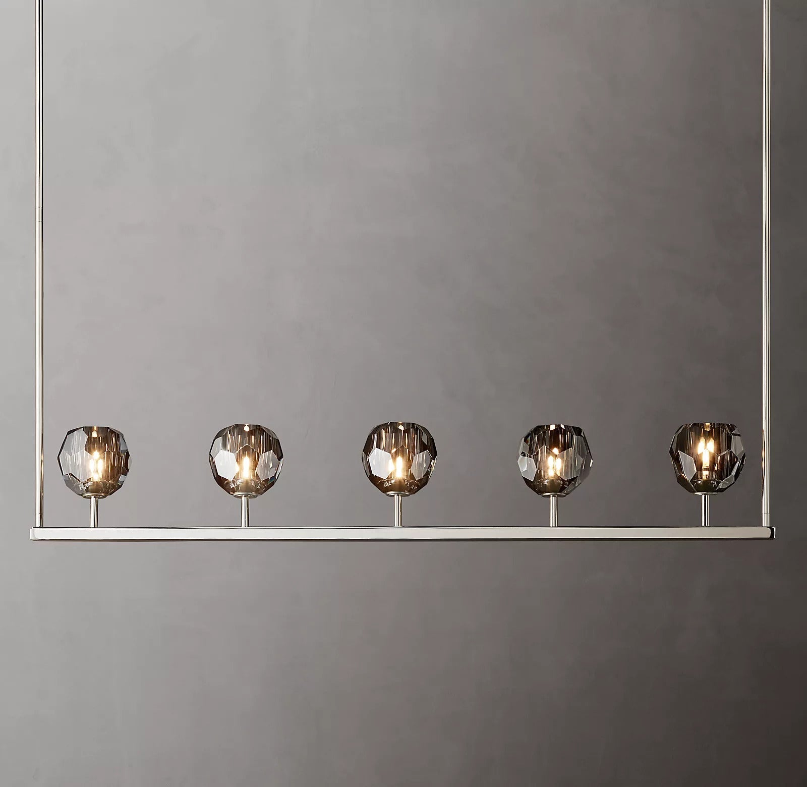 BOUBLE Crystal Ball Linear Chandelier 48"
