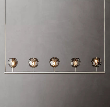 BOUBLE Crystal Ball Linear Chandelier 48"
