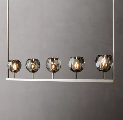 BOUBLE Crystal Ball Linear Chandelier 48"
