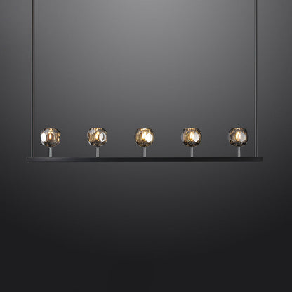 BOUBLE Crystal Ball Linear Chandelier 48"