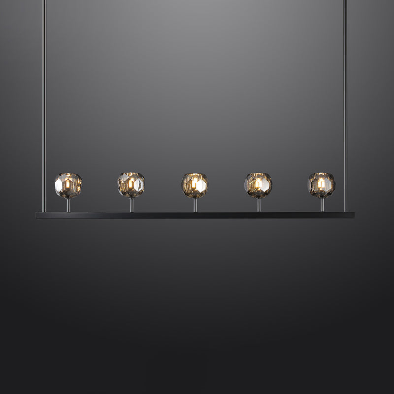 BOUBLE Crystal Ball Linear Chandelier 48"