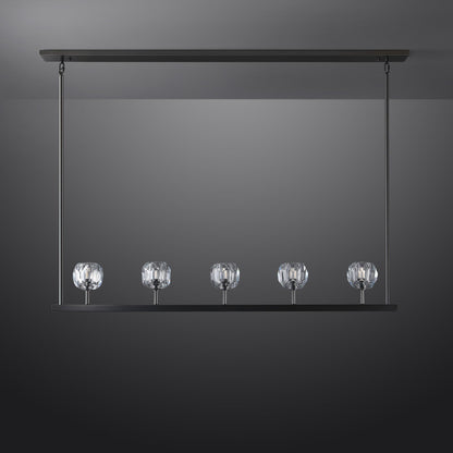 BOUBLE Crystal Ball Linear Chandelier 48"