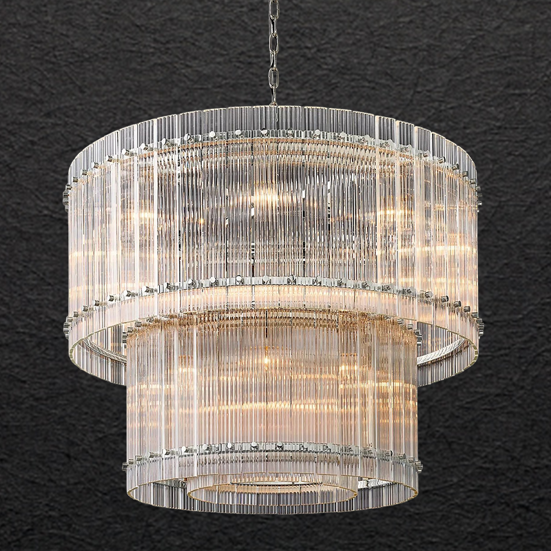 Sammi 2-Tier Round Glass Chandelier
