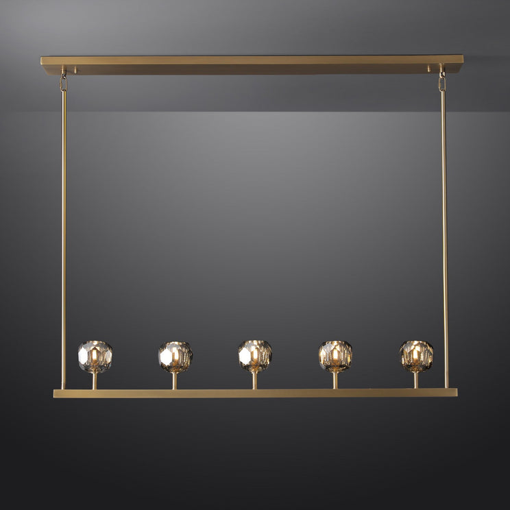 BOUBLE Crystal Ball Linear Chandelier 48"