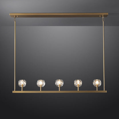 BOUBLE Crystal Ball Linear Chandelier 48"