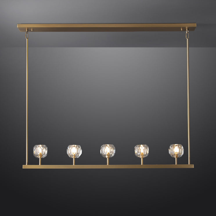 BOUBLE Crystal Ball Linear Chandelier 48"