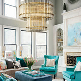 Sammi 2-Tier Round Glass Chandelier