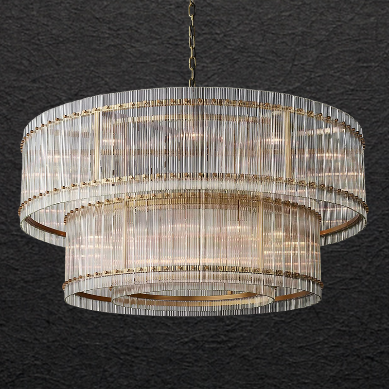Sammi 2-Tier Round Glass Chandelier