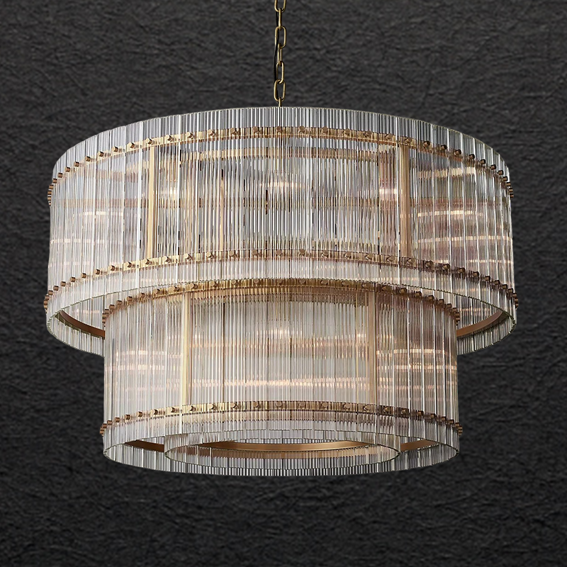 Sammi 2-Tier Round Glass Chandelier