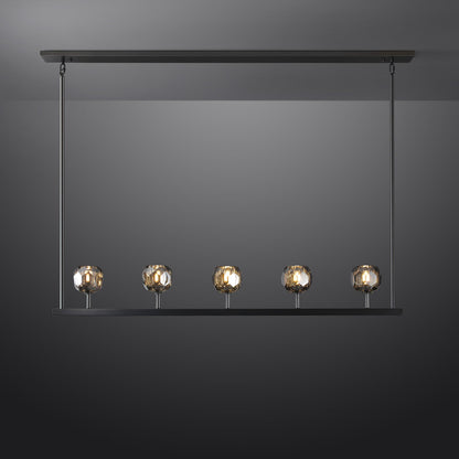 BOUBLE Crystal Ball Linear Chandelier 48"