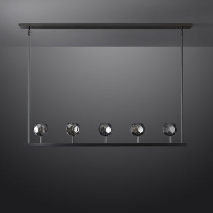 BOUBLE Crystal Ball Linear Chandelier 48"