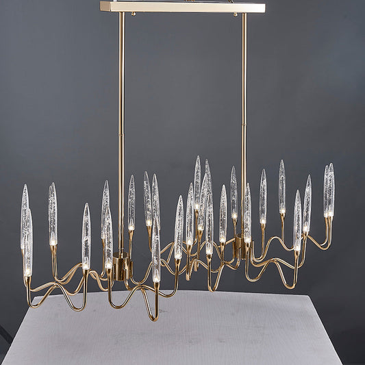 Brass Glass  chandelier Celling light