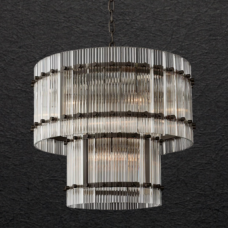 Sammi 2-Tier Round Glass Chandelier