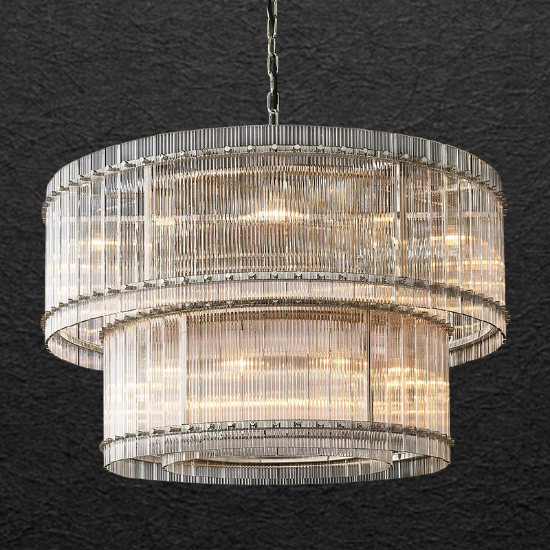 Sammi 2-Tier Round Glass Chandelier