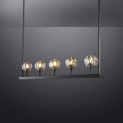 BOUBLE Crystal Ball Linear Chandelier 48"
