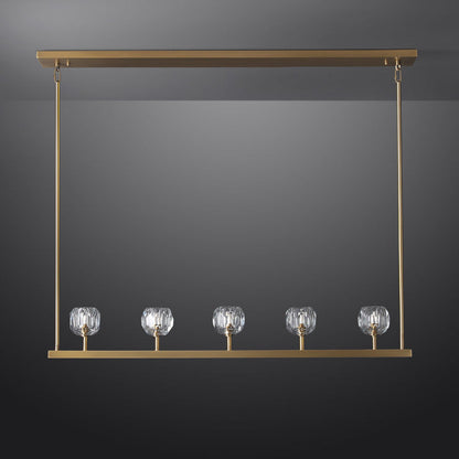 BOUBLE Crystal Ball Linear Chandelier 48"