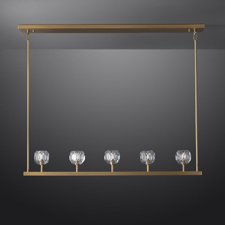BOUBLE Crystal Ball Linear Chandelier 48"