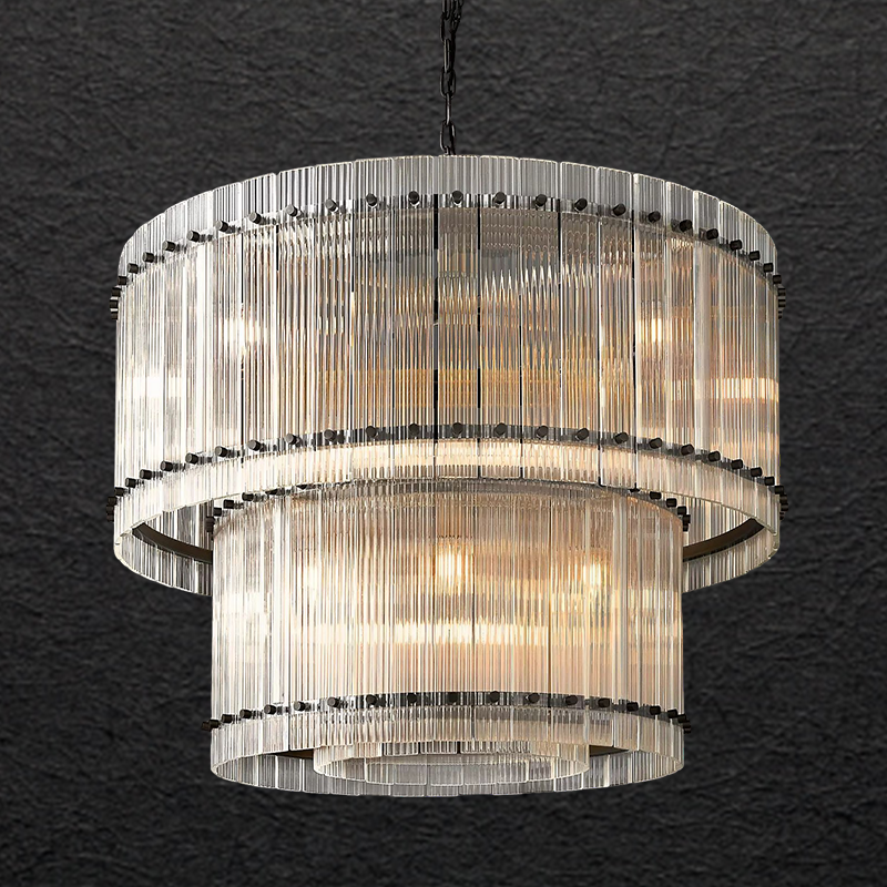 Sammi 2-Tier Round Glass Chandelier
