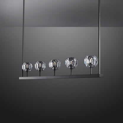 BOUBLE Crystal Ball Linear Chandelier 48"