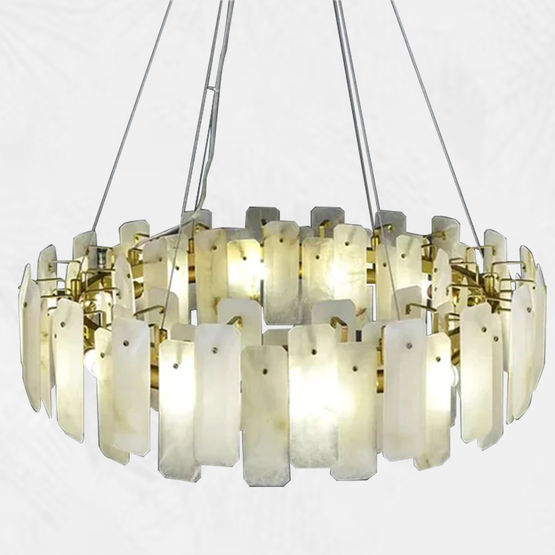 Culoud Alabaster Round Chandelier