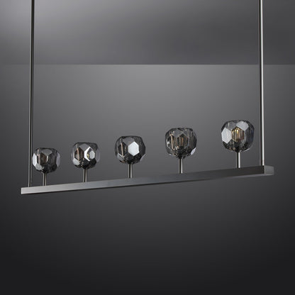 BOUBLE Crystal Ball Linear Chandelier 48"