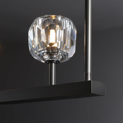 BOUBLE Crystal Ball Linear Chandelier 48"