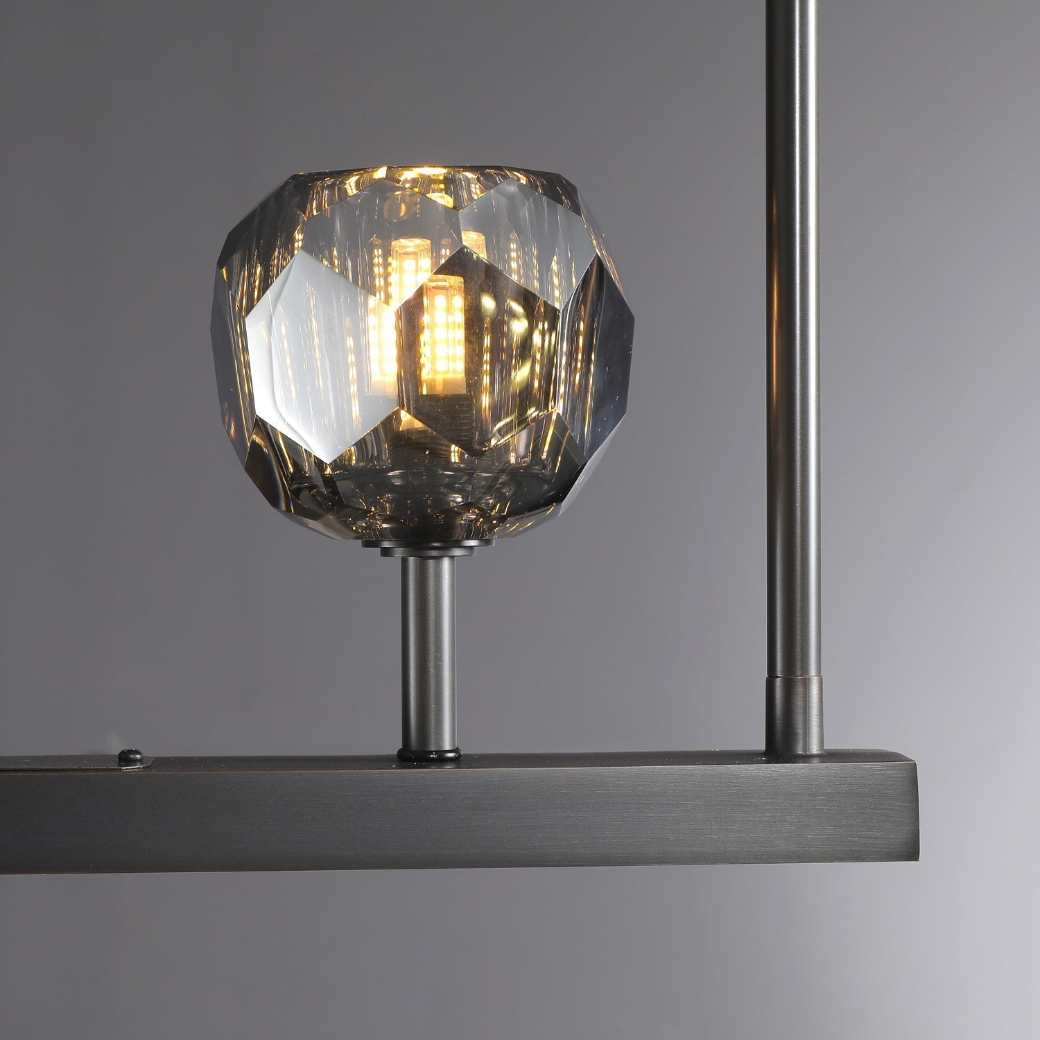BOUBLE Crystal Ball Linear Chandelier 48"