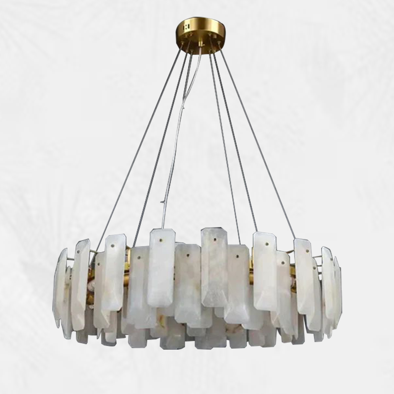 Culoud Alabaster Round Chandelier