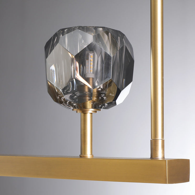 BOUBLE Crystal Ball Linear Chandelier 48"
